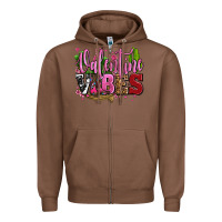 Chestnut valentine vibes with cowgirl boots olivia Zipper Hoodie - OliviaCreatesArt