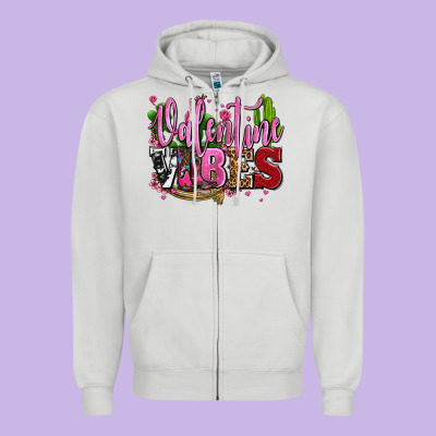 Valentine Vibes With Cowgirl Boots Olivia Zipper Hoodie Designed By Oliviacreatesart