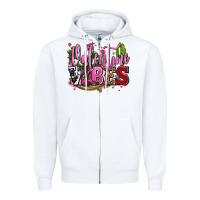 White valentine vibes with cowgirl boots olivia Zipper Hoodie - OliviaCreatesArt