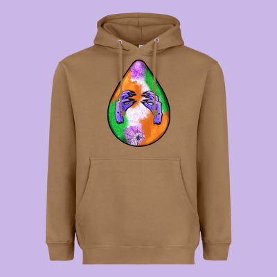 Halloween Hands Teardrop Heavyweight Hoodie Designed By Bundleandbundleshop