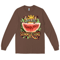 Chestnut sweet summer time watermelon Long Sleeve Tee - NancyCooperArtShop