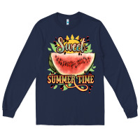 Navy sweet summer time watermelon Long Sleeve Tee - NancyCooperArtShop