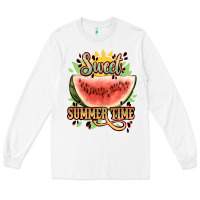 White sweet summer time watermelon Long Sleeve Tee - NancyCooperArtShop