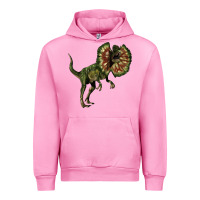 Fuchsia Pink Dilophosaurus Urban Hoodie - LillyAllenDesigns