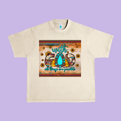With God All Things Are Possible Matthew 19 26 Urban Heavy Tee Designed By Jahusdesignshop