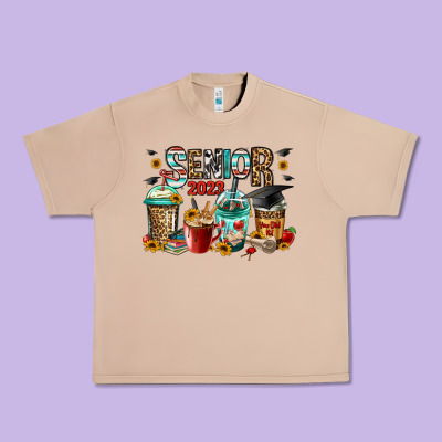 Senior 2023 Coffee Cups Urban Heavy Tee Designed By Jasminsmagicworld
