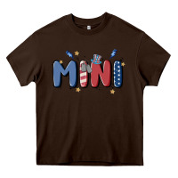 Chocolate Brown 4th july mini Heavy Core Tee - MaliasSmallBusiness