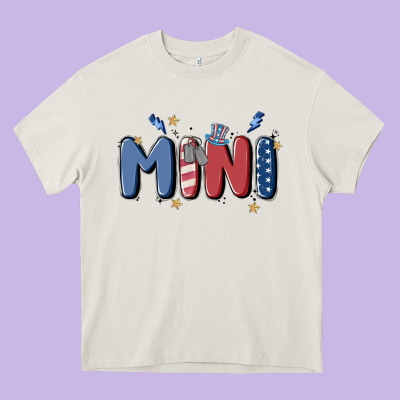 4th July Mini Heavy Core Tee Designed By Maliassmallbusiness