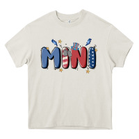 Cream 4th july mini Heavy Core Tee - MaliasSmallBusiness