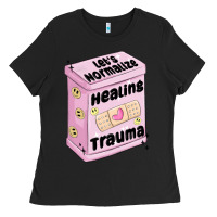 Black let's normalize healing trauma Ladies Tee - MaliasSmallBusiness