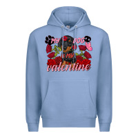 Colony Blue My dog is my Valentine's Day Premium Hoodie - FaDigitalArtStudio