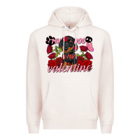 Pale Pink My dog is my Valentine's Day Premium Hoodie - FaDigitalArtStudio