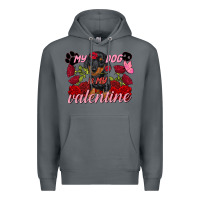 Rock My dog is my Valentine's Day Premium Hoodie - FaDigitalArtStudio