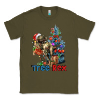 Army Green Tree Rex T-Rex Classic Tee - LillyAllenDesigns