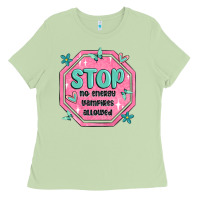 Matcha stop no energy vampires allowed Ladies Tee - MaliasSmallBusiness