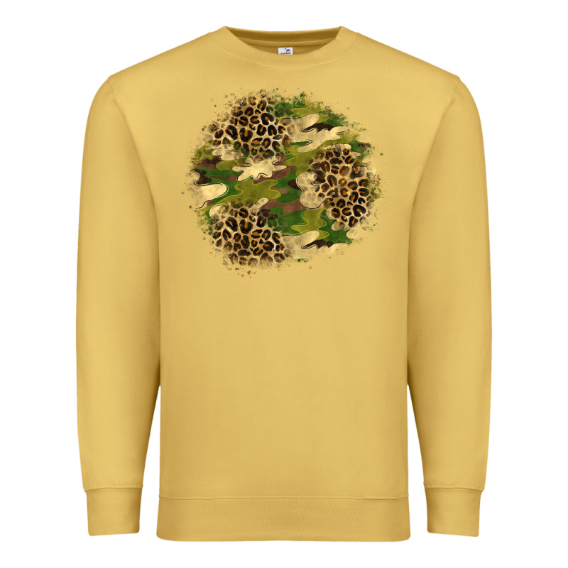 Camouflage And Leopard Patch  2 Premium Sweatshirt by BundleAndBundleShop | Teevron