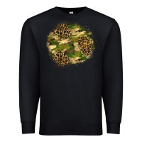 Black camouflage and leopard patch  2 Premium Sweatshirt - BundleAndBundleShop
