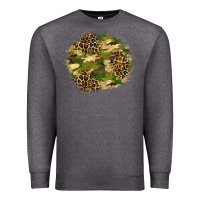 Charcoal Heather camouflage and leopard patch  2 Premium Sweatshirt - BundleAndBundleShop