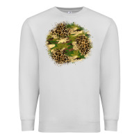 Dove Grey camouflage and leopard patch  2 Premium Sweatshirt - BundleAndBundleShop