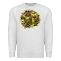 Oatmeal Heather camouflage and leopard patch  2 Premium Sweatshirt - BundleAndBundleShop