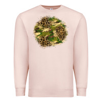 Pale Pink camouflage and leopard patch  2 Premium Sweatshirt - BundleAndBundleShop