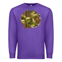 Purple camouflage and leopard patch  2 Premium Sweatshirt - BundleAndBundleShop