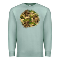 Seafoam camouflage and leopard patch  2 Premium Sweatshirt - BundleAndBundleShop