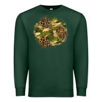 Sports Green camouflage and leopard patch  2 Premium Sweatshirt - BundleAndBundleShop