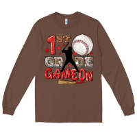 Chestnut back to school 1st baseball game on Long Sleeve Tee - NancyCooperArtShop