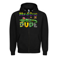 Black mardi gras dude alligator olivia Zipper Hoodie - OliviaCreatesArt