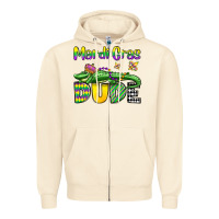 Sandshell mardi gras dude alligator olivia Zipper Hoodie - OliviaCreatesArt