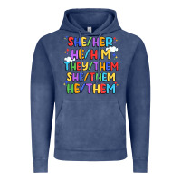 Vintage Denim pride pronouns Vintage Hoodie - Artiststas