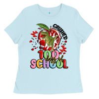 Baby Blue crushed 100 days of school Ladies Tee - MaliasSmallBusiness