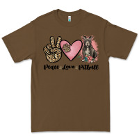 Cacao peace love pitbull Premium Tee - JahusDesignShop