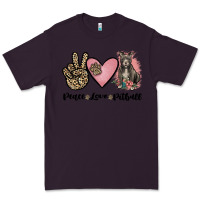 Plum peace love pitbull Premium Tee - JahusDesignShop