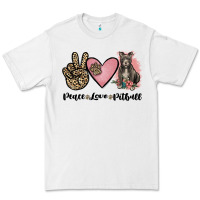 White peace love pitbull Premium Tee - JahusDesignShop