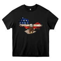 Black 4th july eagle Heavy Core Tee - MaliasSmallBusiness