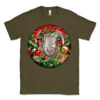 Army Green christmas rambouillet sheep Classic Tee - LillyAllenDesigns