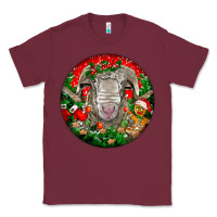 Burgundy christmas rambouillet sheep Classic Tee - LillyAllenDesigns