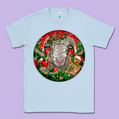 Christmas Rambouillet Sheep Classic Tee Designed By Lillyallendesigns