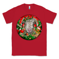 Red christmas rambouillet sheep Classic Tee - LillyAllenDesigns