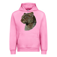 Fuchsia Pink Jaguarundi Head Urban Hoodie - LillyAllenDesigns