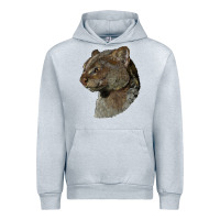 Heather Grey Jaguarundi Head Urban Hoodie - LillyAllenDesigns
