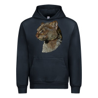Navy Jaguarundi Head Urban Hoodie - LillyAllenDesigns