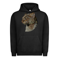 Pigment Black Jaguarundi Head Urban Hoodie - LillyAllenDesigns