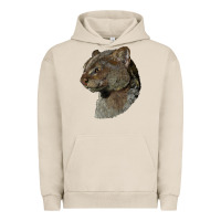 Pigment French Oak Jaguarundi Head Urban Hoodie - LillyAllenDesigns