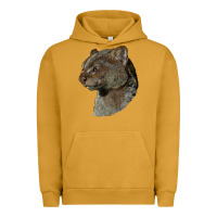 Pigment Peanut Butter Jaguarundi Head Urban Hoodie - LillyAllenDesigns