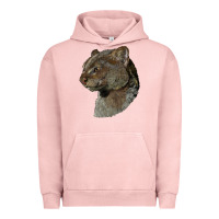 Pigment Salmon Jaguarundi Head Urban Hoodie - LillyAllenDesigns
