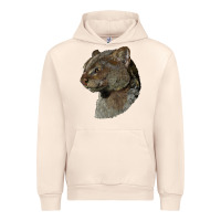Sandshell Jaguarundi Head Urban Hoodie - LillyAllenDesigns