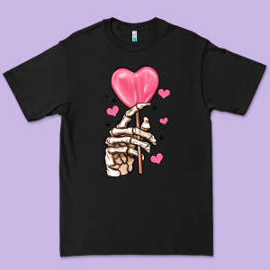Skeleton Hand With Sugar Valentines Day Premium Tee Designed By Maliassmallbusiness